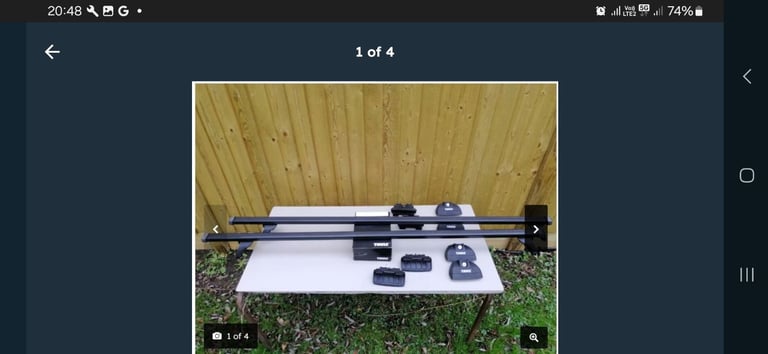 image for Thule roof bars and fitting kit