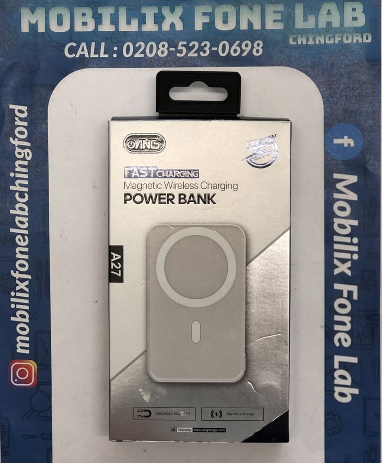 image for ANG A27 MagSafe Slim 10000mAh Fast Magnetic Wireless Power Bank For iPhone 12,13 & Samsung S21,S22