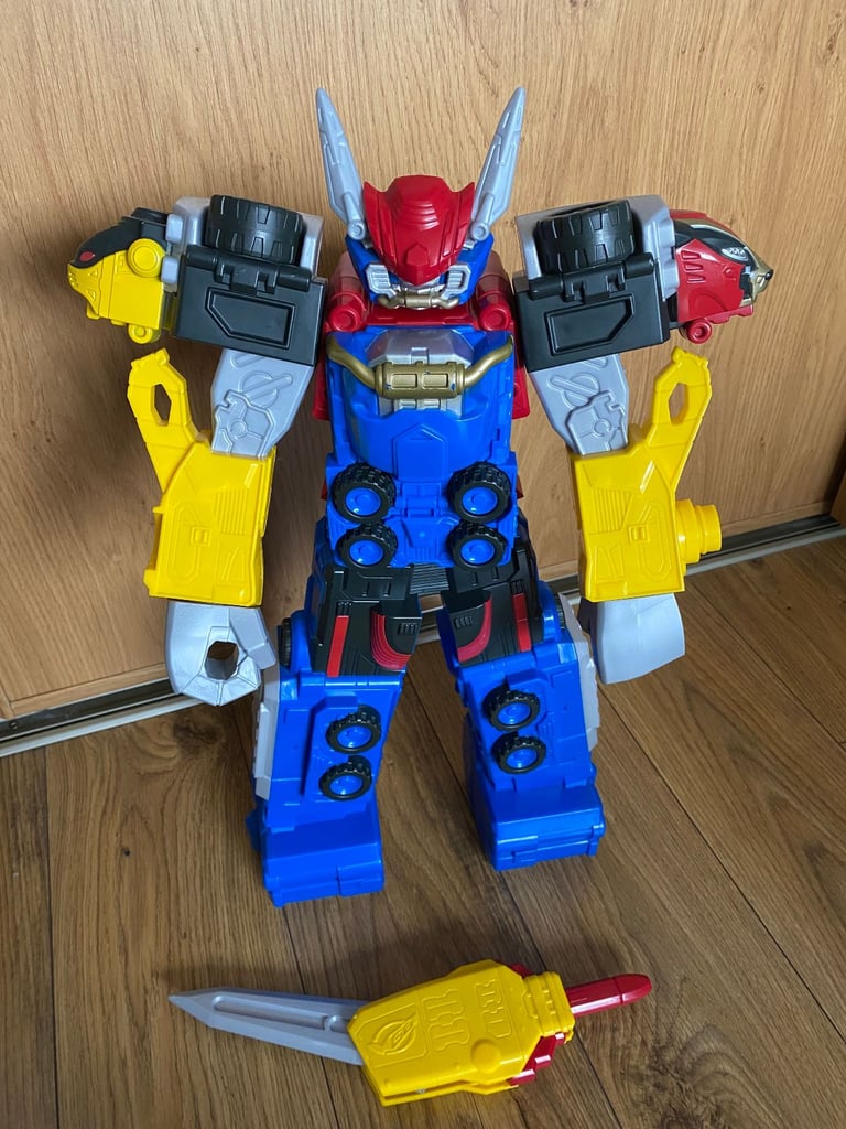 LARGE 20" POWER RANGERS BEAST MORPHERS BEAST-X MEGAZORD ACTION FIGURE WITH SWORD HASBRO 2019