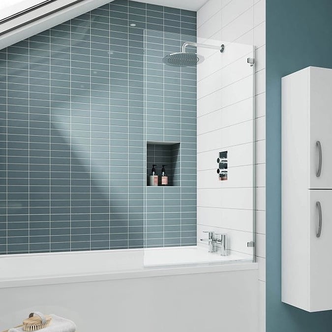 Brand new hinged glass bathroom shower screen from Victorian Plumbing