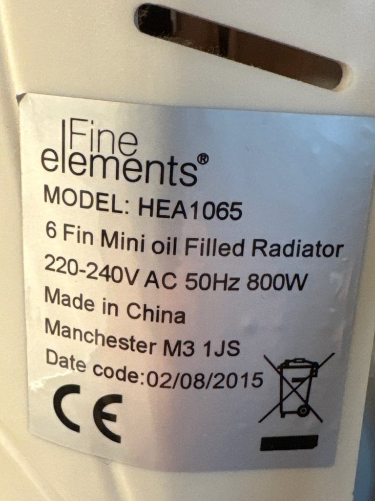 Small oil radiator