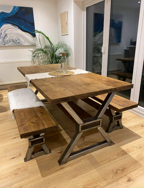Rustic Dining table & bench set | in Albrighton, West Midlands | Gumtree