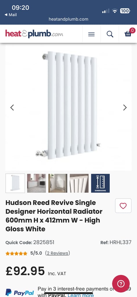 Hudson reed revive radiator 