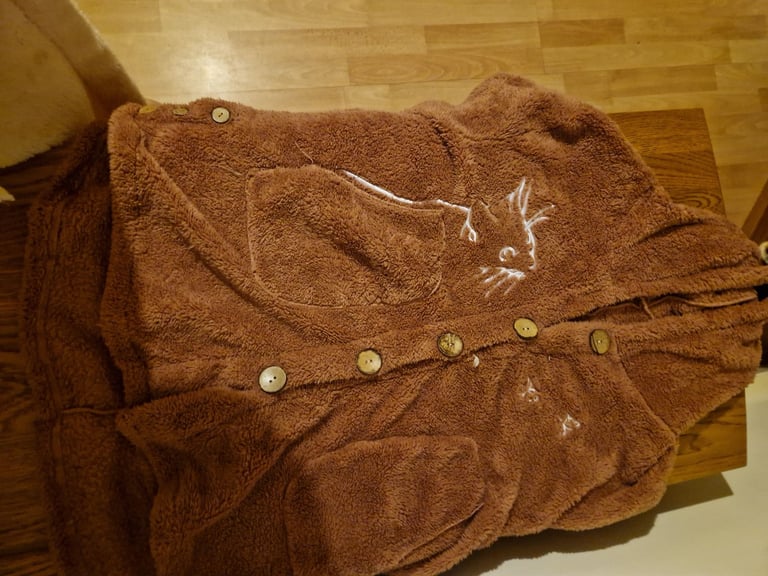 Brown Fleece hooded  size 20/22 New!