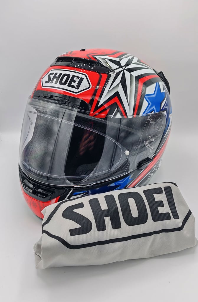 #SHOEI X-SPIRIT MOTORCYCLE HELMET - TONI ELIAS TC-1 - MEDIUM - MINT COND £170