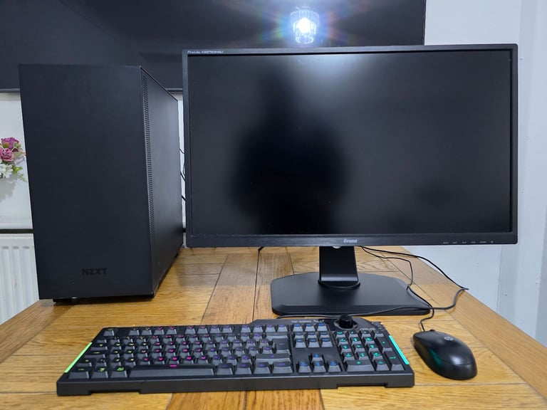 image for Ryzen 5 6 Core Custom PC 16GB DDR4 RAM 256GB NVMe 2TB HDD Nvidia GT1030 Win 11 27" LED Monitor