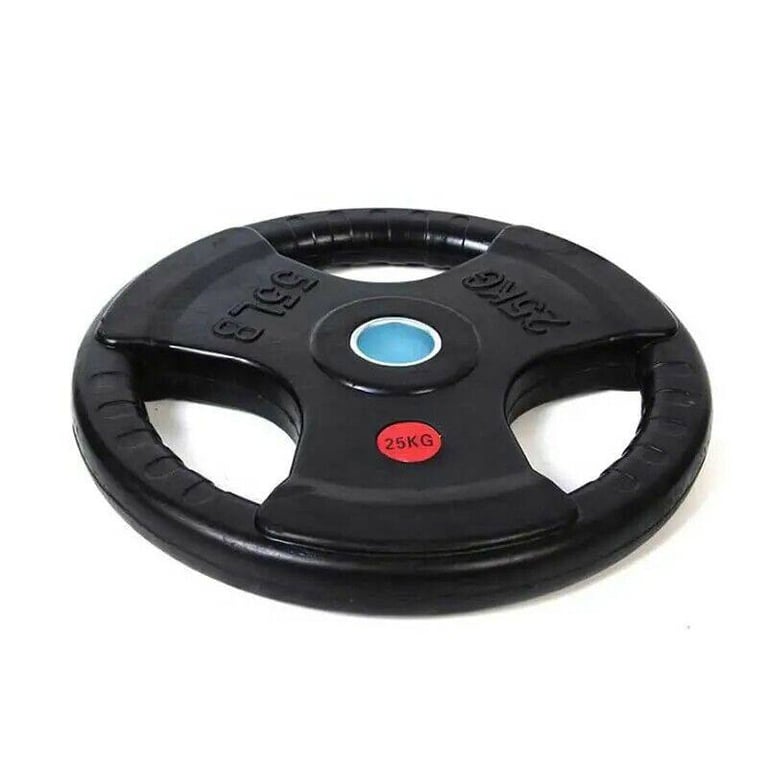 20kg x 2 Tri-Grip Olympic 2inch Weight Plates Rubber Coated