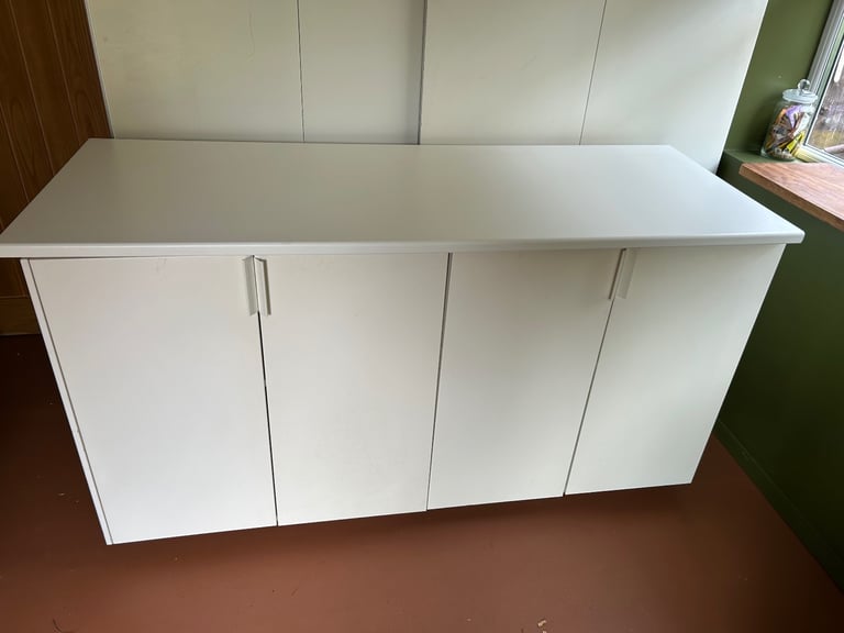 Ikea white base units 2x100cm