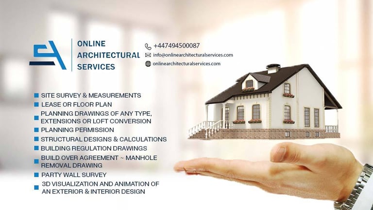 Architectural Services: Planning Applications, Drawings, Extensions, Loft, 3D & Structural Engineers