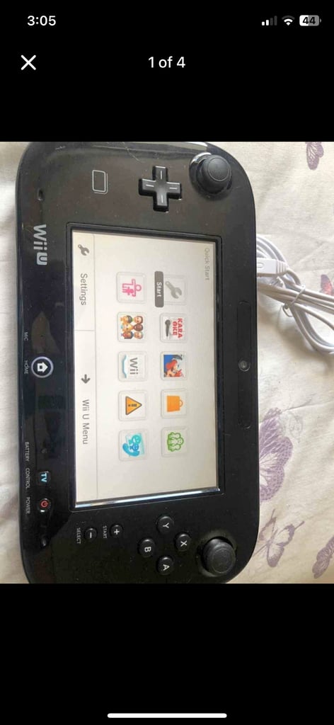 image for NINTENDO Wii U CONSOLE GAMEPAD BLACK MODEL WUP-010USA 