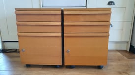 2 mobile drawer units