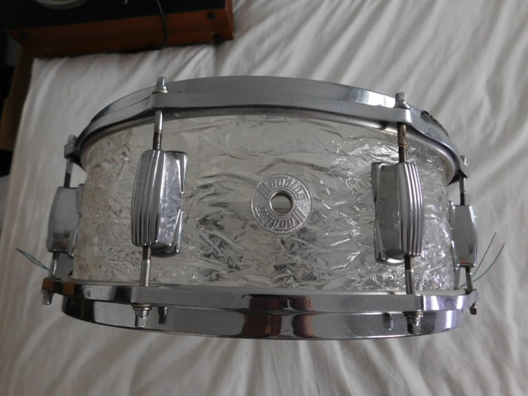 WOODING CRISTALLINE SNARE DRUM  14 X 5 1/2 - ITALY - VINTAGE 1970s