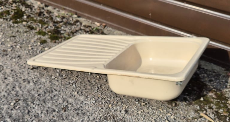 Sink with drainer for caravan, camper or motorhome boat.