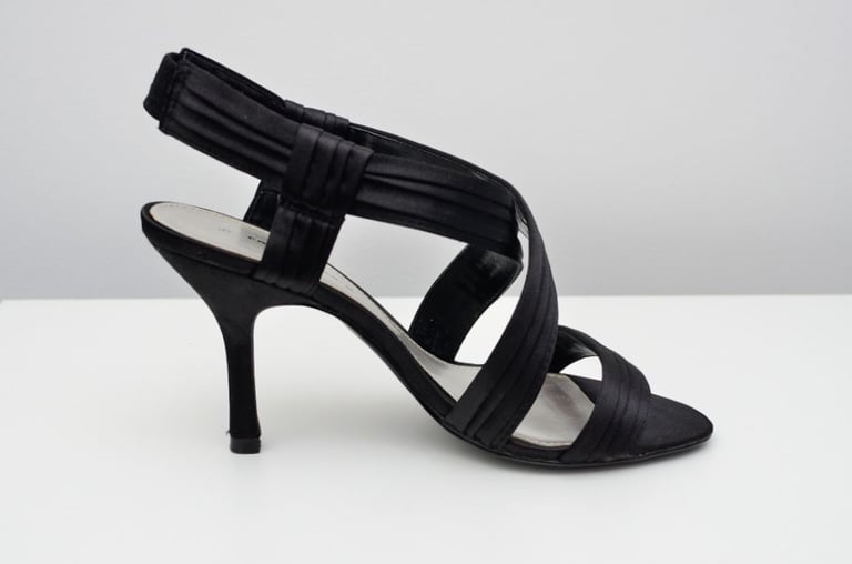 Emilio Luca x, Lohan, Ladies Black Party Strappy Stiletto Sandals – Size 5 – Worn Once - Boxed