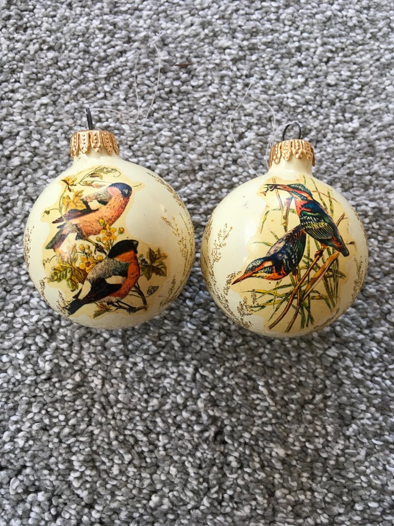 Vintage glass baubles. 