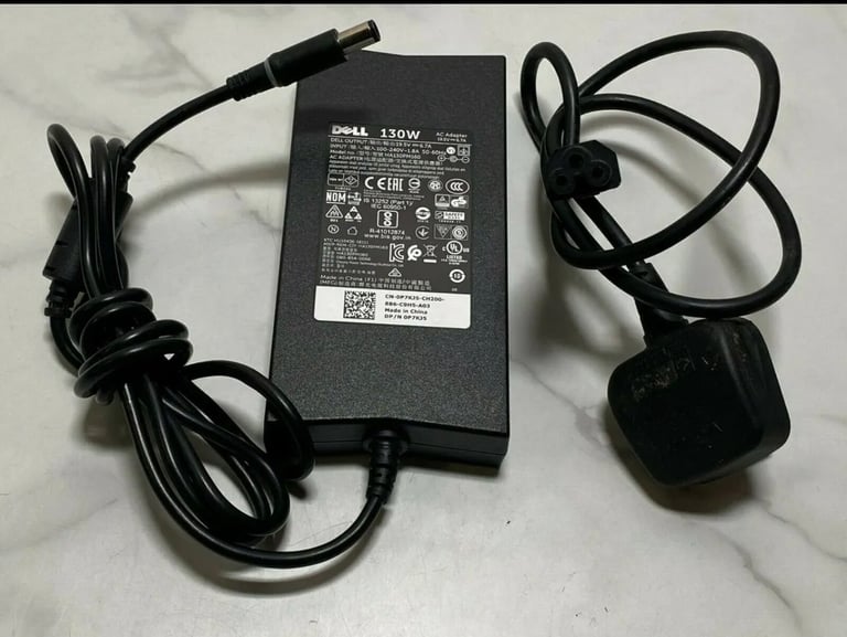 GENIUNE DELL CHARGER 19.5V - 6.7A 130W WITH POWER LEAD