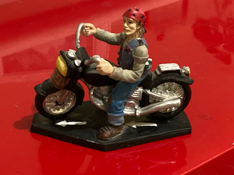 Vintage ceramic biker. Collectable.