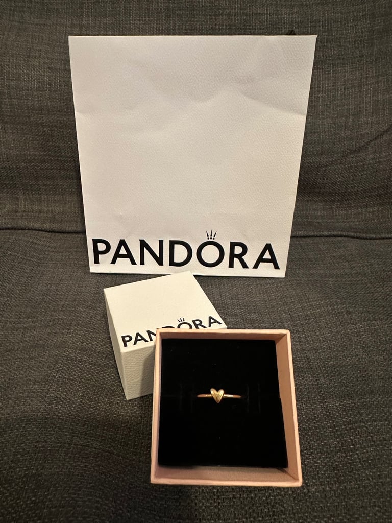 image for Rose gold Heart Pandora Ring size 56