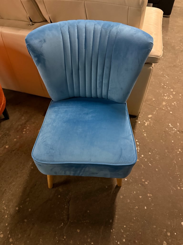 image for Blue suede single chair 