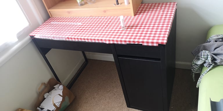 image for MICKEDesk, black-brown, IKEA desk