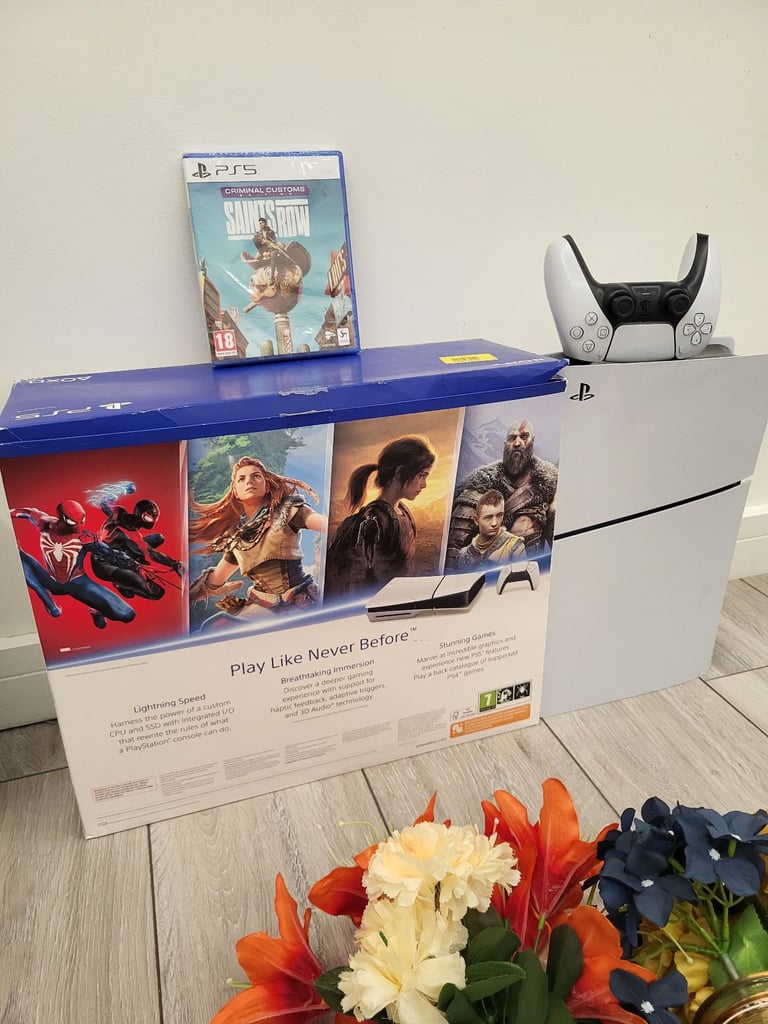 image for Ps5 slim disc with controller 