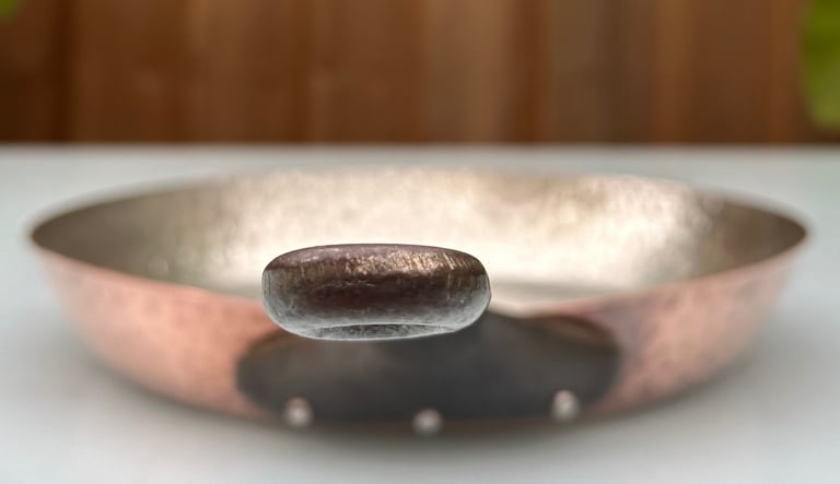 VINTAGE FRENCH COPPER FRYING PAN, 24cm, SBS GRANDE CUISINE FABRICATION FRANCAIS - WILL POST!