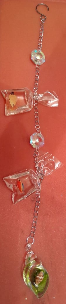 Hanging decoration (fish in a bag)