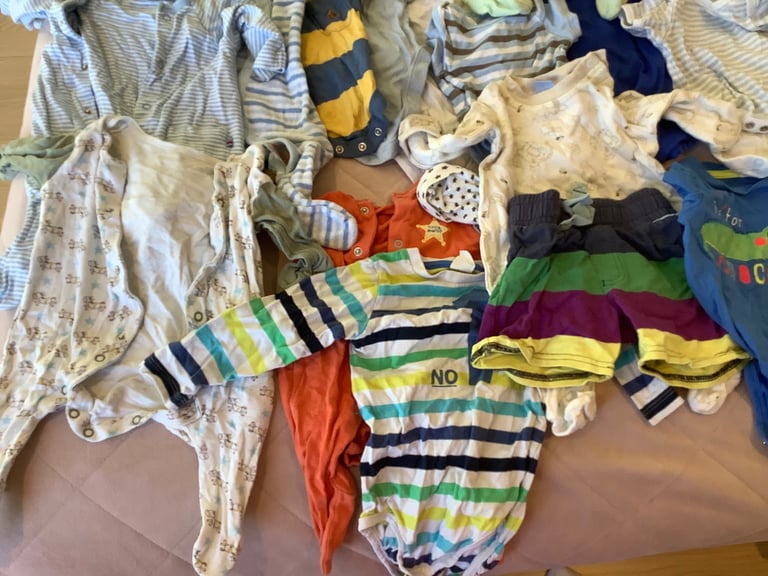 74 Items Baby Boy Clothes Bundle Age 0-3,3-6,6-9,9-12, 12-18 Months and 2 years