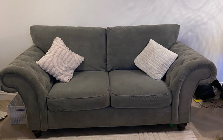 Large sofa, armchair and pouffe