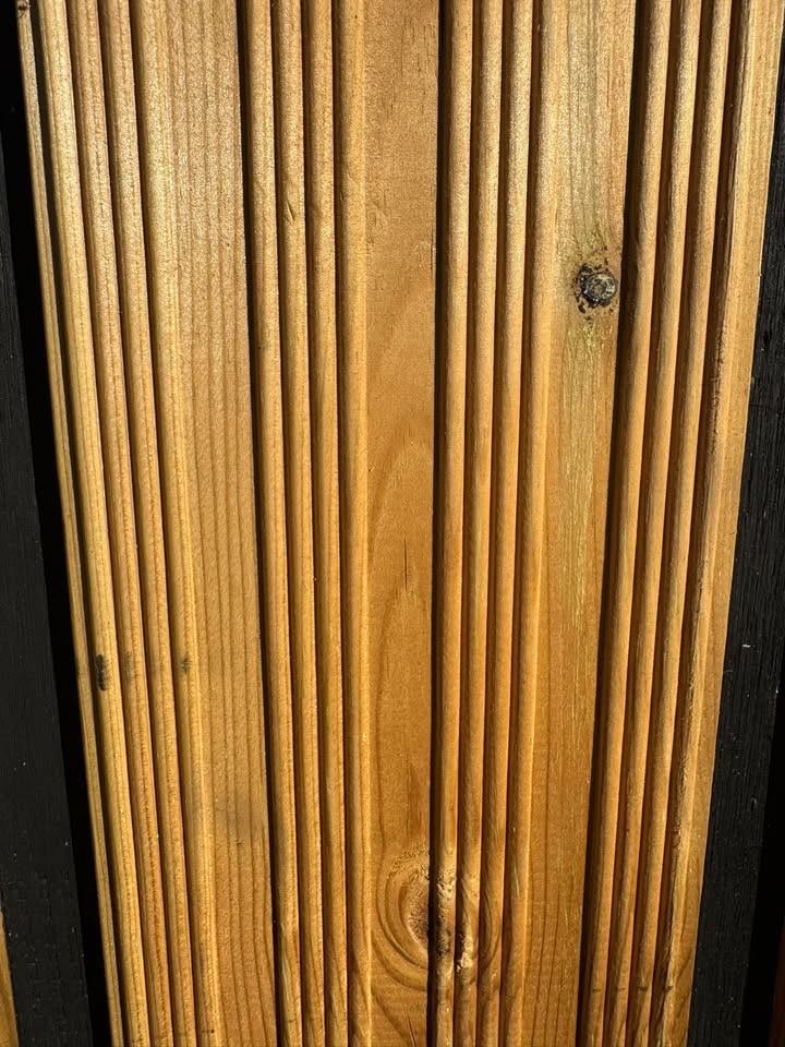 Treated softwood decking and lengths of 4x2 timber