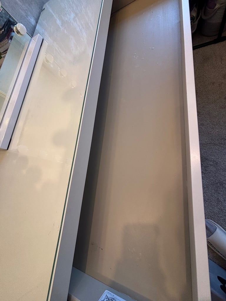 IKEA glass topped dressing table