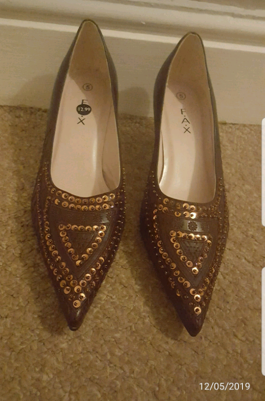 image for Brown heeled women's ladies Shoes boots NEW heels