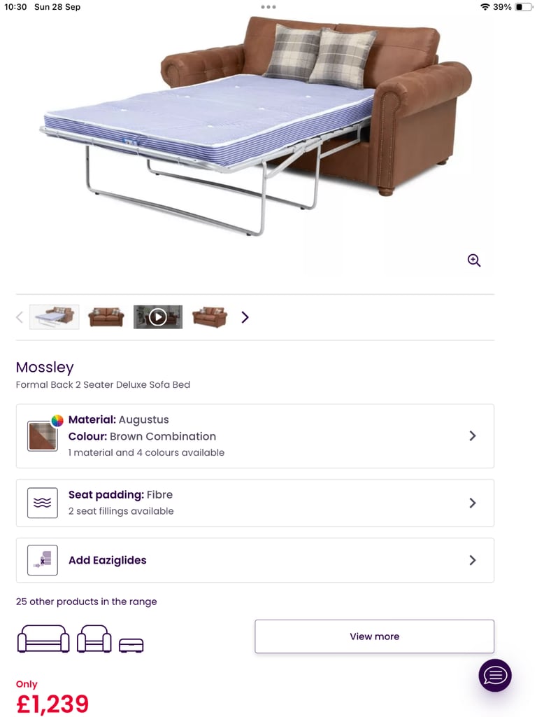 One sofa bed, one sofa