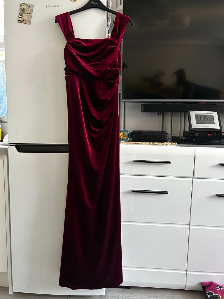 SHEIN long velvet dress size M 