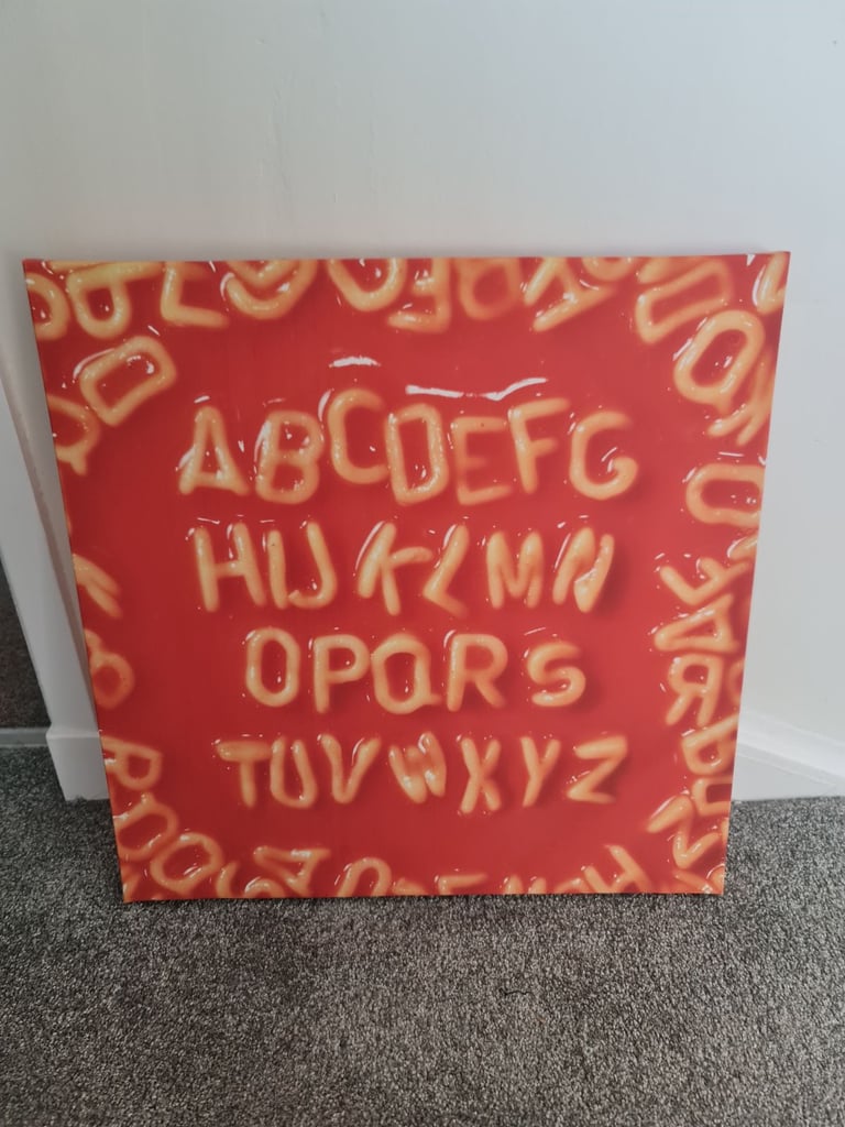 Alphabet Spagetti Canvas Picture