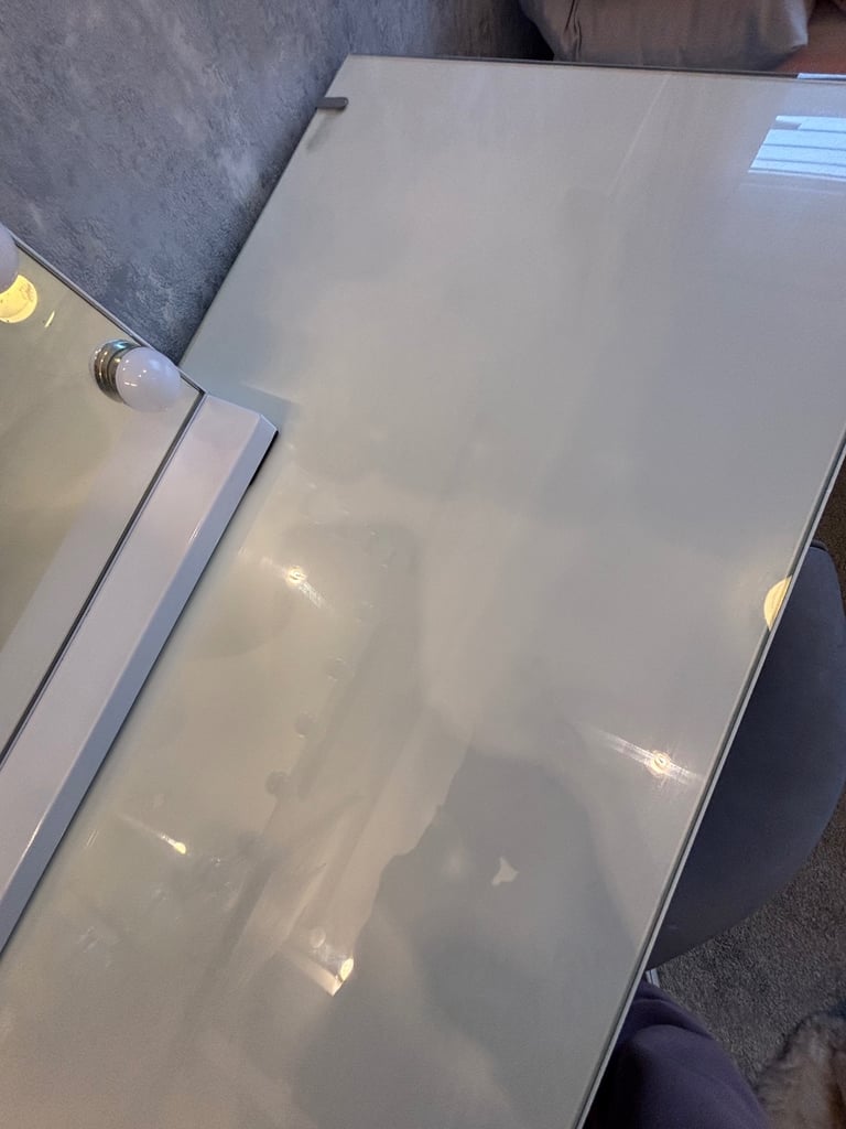 IKEA glass topped dressing table