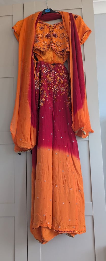 Indian fish tale lehenga
