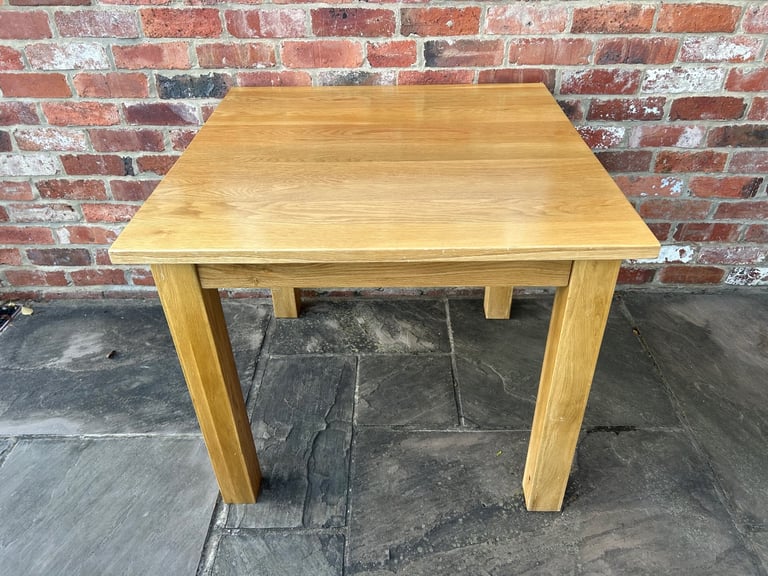 image for Solid Oak Square Dining Table - Excellent Condition 