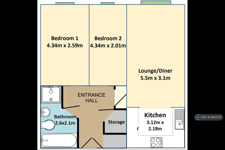 2 bedroom flat in Squires Court, Bristol, BS3 (2 bed) (#2647075)