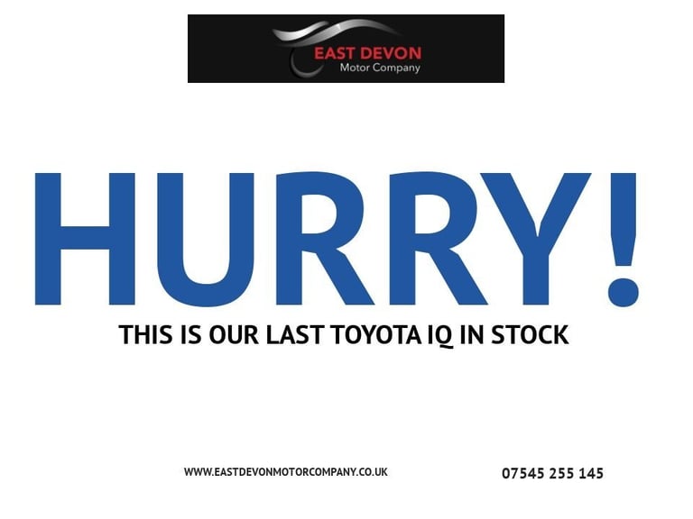 2011 Toyota IQ 1.0 VVT-i 2 3dr HATCHBACK PETROL Manual