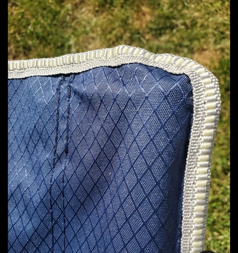 Comfy blue fold out camp bed