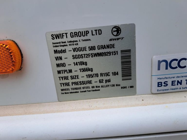 2021 Swift Vogue 580 Grande