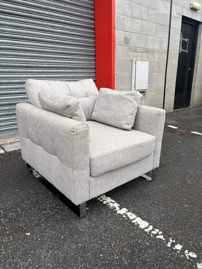 image for Modern Style Grey Fabric Chair 