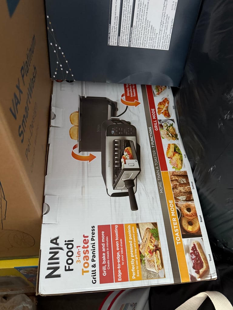 image for Ninja 3 in 1 toaster grill oven and panini maker all sealed great Christmas gift £130