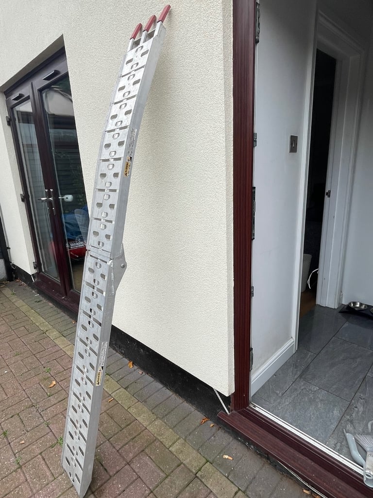 BikeTek Motorcycle Loading Ramp Lightweight Aluminium Folding Ramp Motorbike