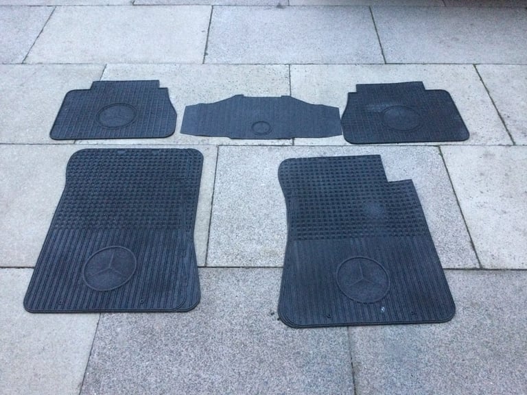 Genuine and vintage mercedes rubber car mats 