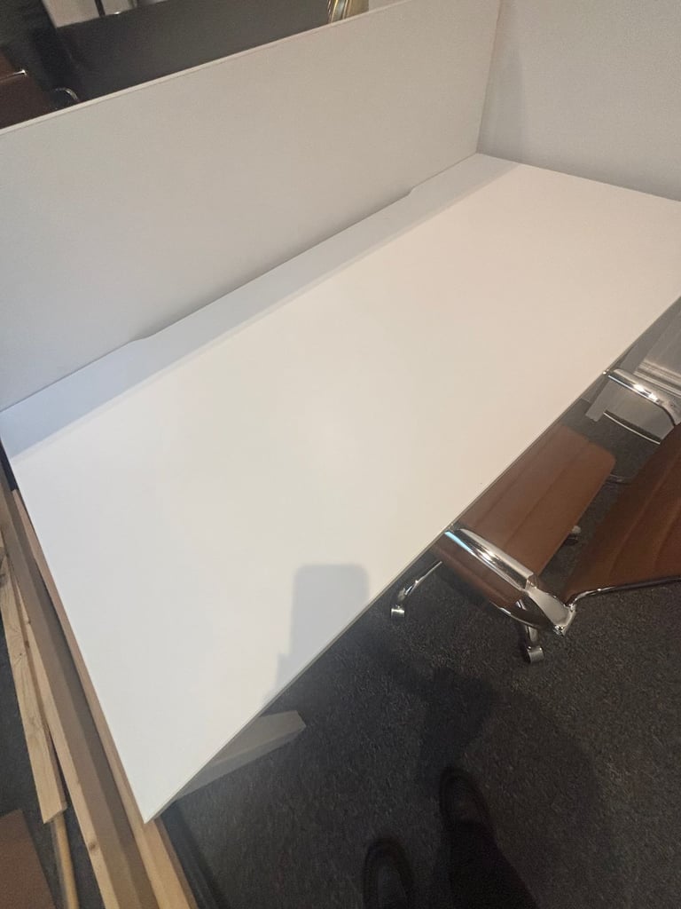 Dual Office Desk with Sound Barrier 