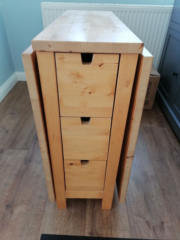 Solid birch IKEA table.