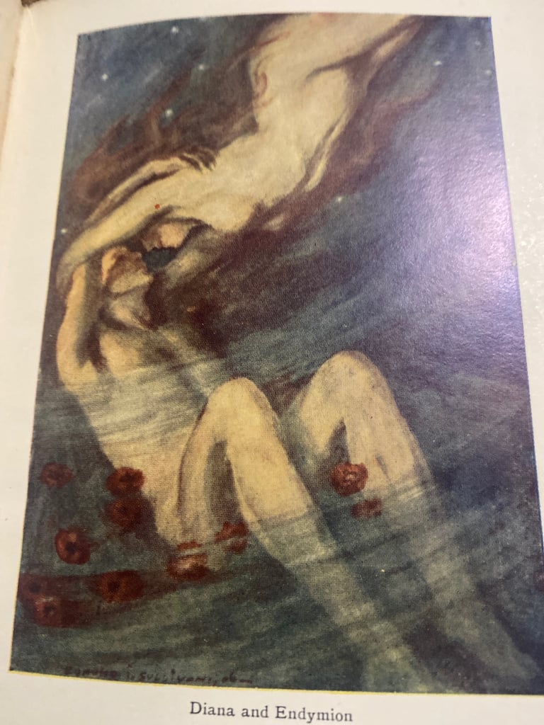 Antique Keats poem book 1916 