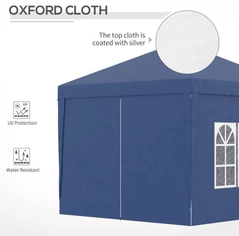3m x 3m Blue Pop Up Gazebo